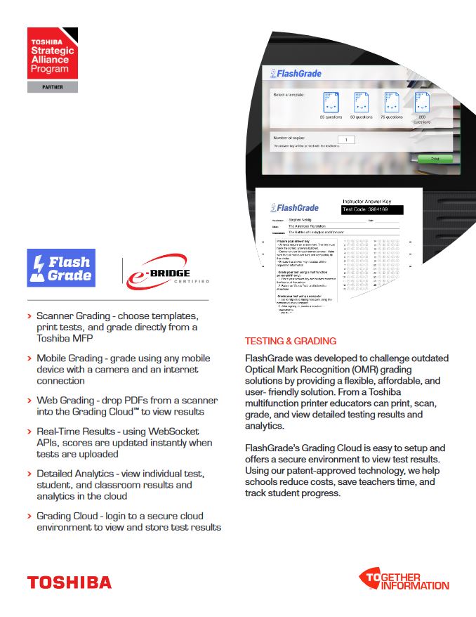 FlashGrade, Industry Solutions, Vertical Markets, Toshiba, Viker Office