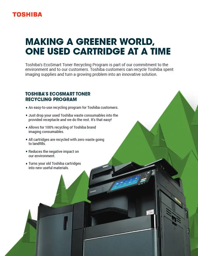 Toner Recycling Program, Toshiba, Viker Office