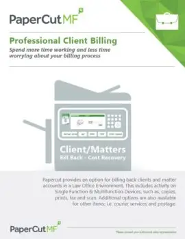 Papercut, Mf, Professional Client Billing, Viker Office