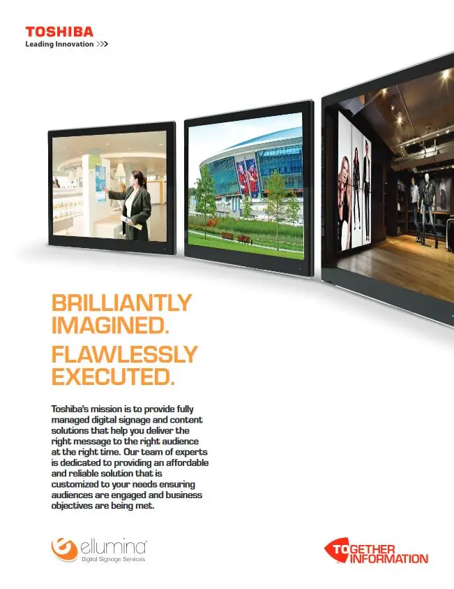 Ellumina, Digital Signage, Digital Signage, Toshiba, Viker Office